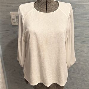Simply Vera Vera Wang Ivory Textured Blouse